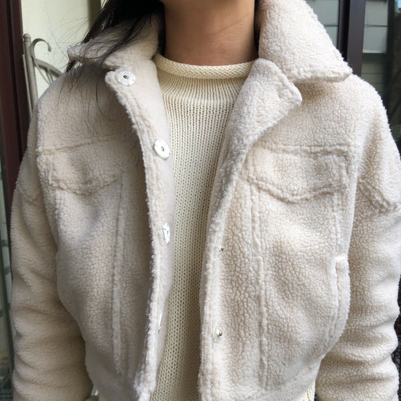 teddy bear jacket white